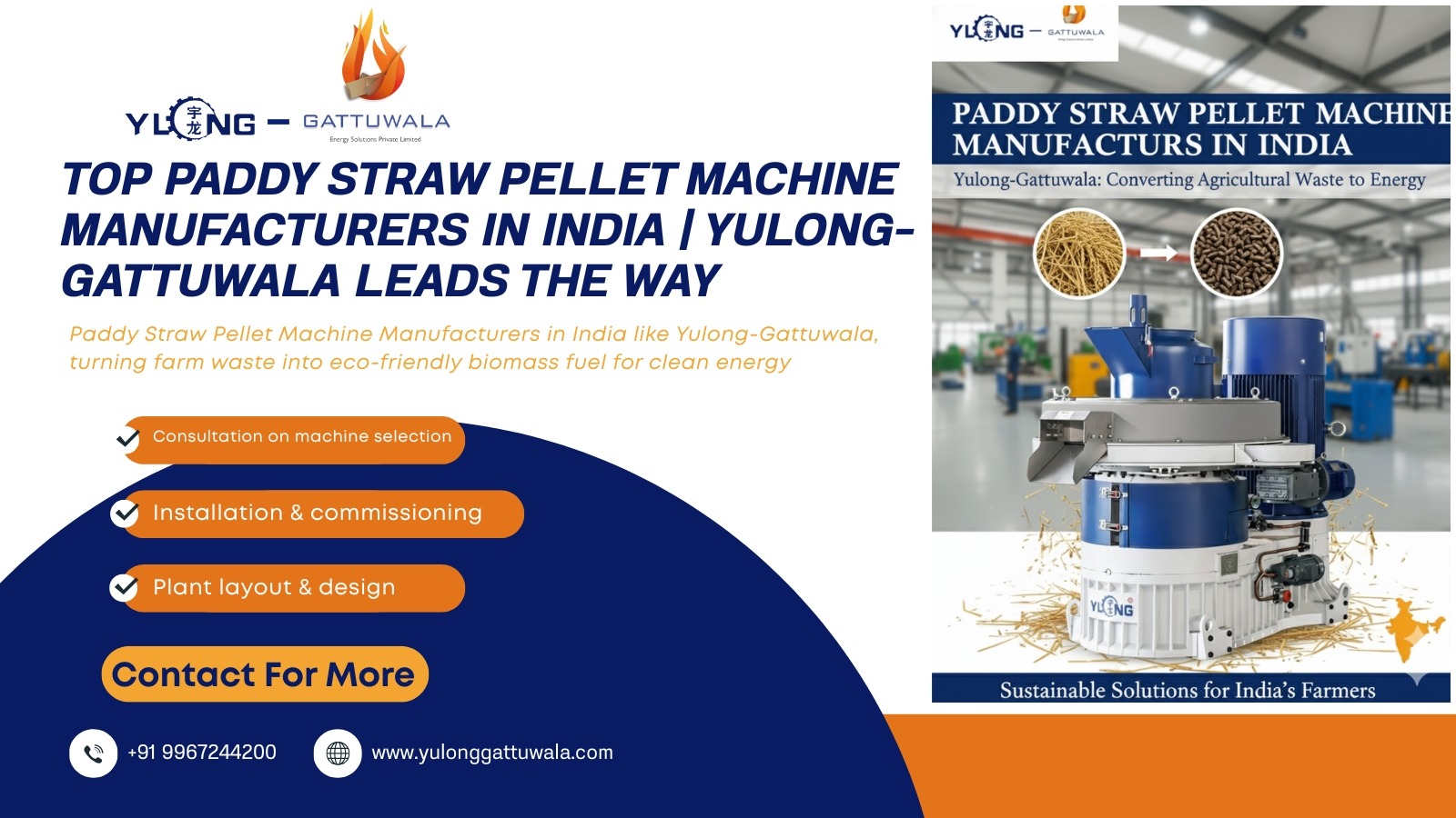 Paddy Straw Pellet Machine Manufacturers in India