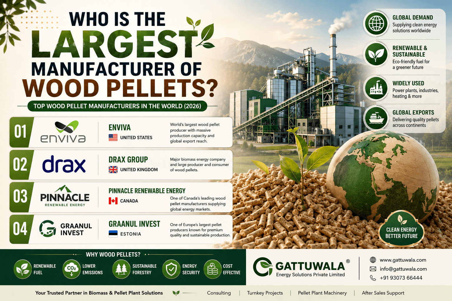 Who is the largest manufacturer of wood pellets?